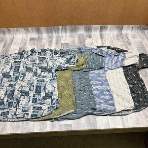✅ Mens XXL Columbia Short Sleeve Button-Up Shirt Lot Of 6 Fishing Designs Cotton